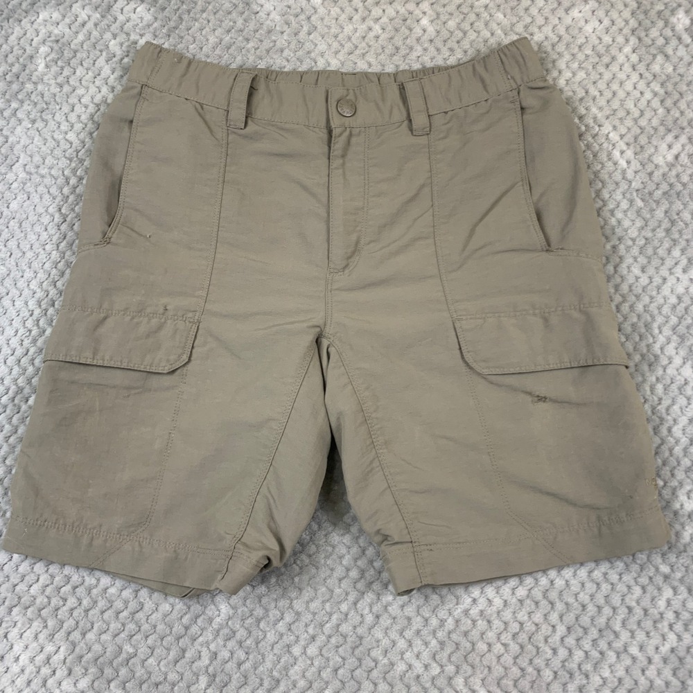 The North Face Mens Horizon Cargo Shorts Khaki Tan Nylon Hiking Small S13 AJFB